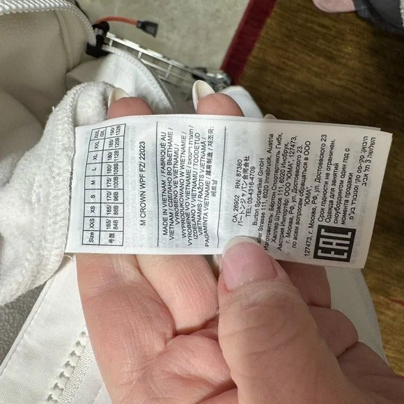 Burton White Zip-Up Hoodie - Picture 4 of 5